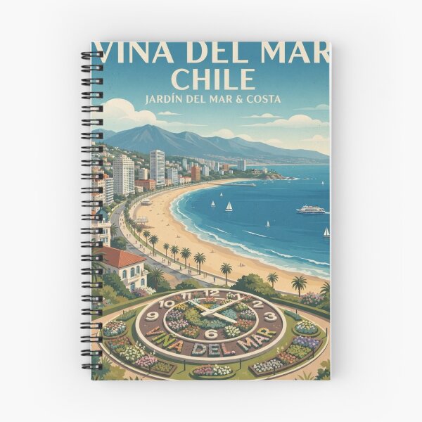 Item preview, Viña del Mar Chile Vintage Retro Travel Poster Art designed and sold by ElartedeNoel.