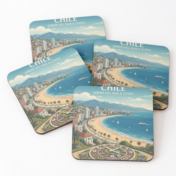 Item preview, Viña del Mar Chile Vintage Retro Travel Poster Art designed and sold by ElartedeNoel.