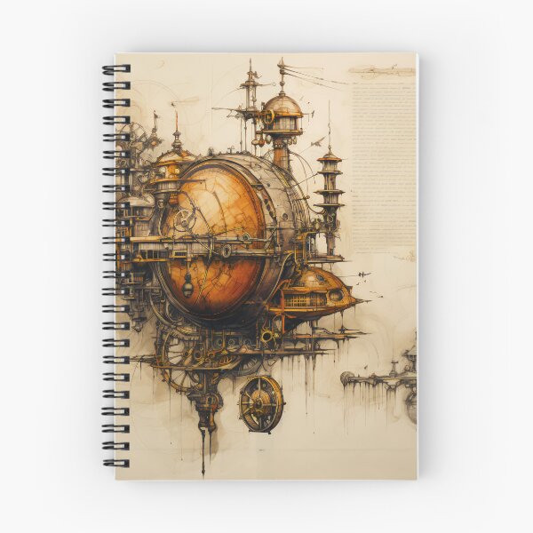 Item preview, Steampunk Inventor Drawing on Ancient Manuscript designed and sold by BrandonArtWorld.