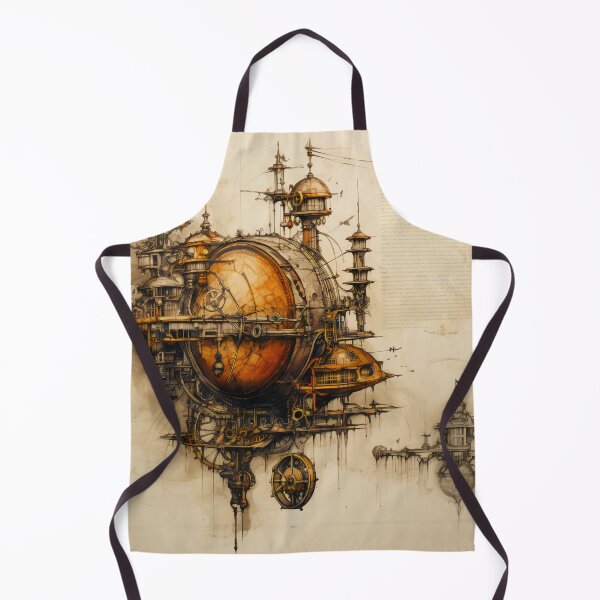 Item preview, Steampunk Inventor Drawing on Ancient Manuscript designed and sold by BrandonArtWorld.