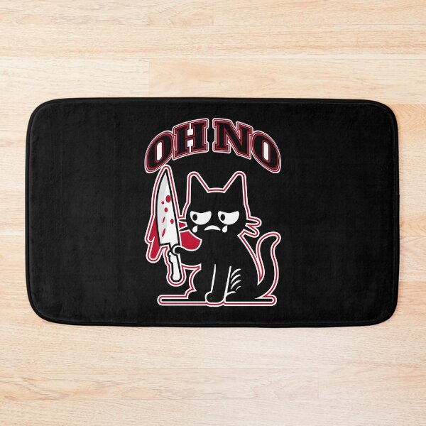 Item preview, Guilty Black Cat with Knife Humor Design designed and sold by AhmedZouita.