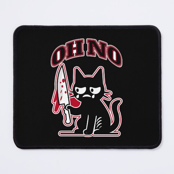 Item preview, Guilty Black Cat with Knife Humor Design designed and sold by AhmedZouita.