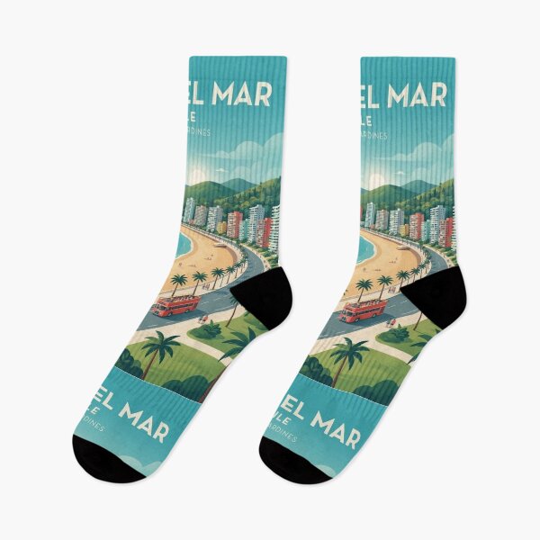 Item preview, Viña del Mar Chile Vintage Retro Travel Poster Art designed and sold by ElartedeNoel.