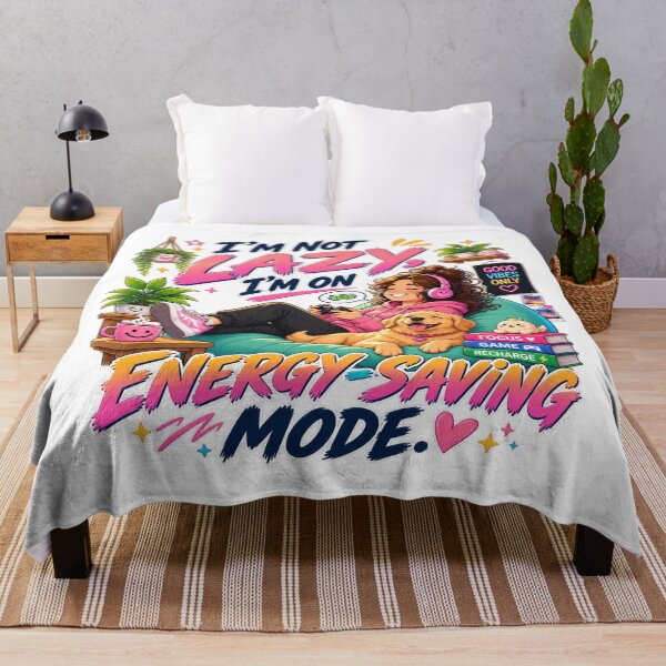 Item preview, I’m Not Lazy, I’m on Energy-Saving Mode - Girl designed and sold by Strongermind.