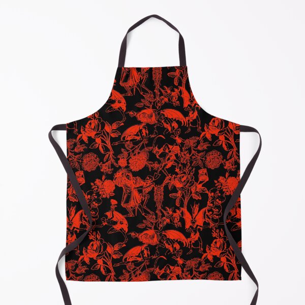 Item preview, Demons N' Roses Toile in Black + Red designed and sold by YesterdayColl.