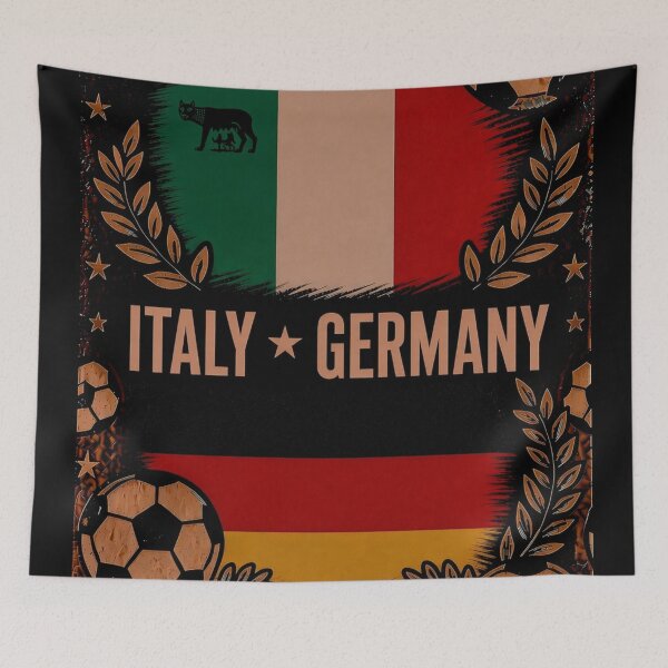 Item preview, Italy vs Germany Retro Football Art Poster designed and sold by Nexus Space.