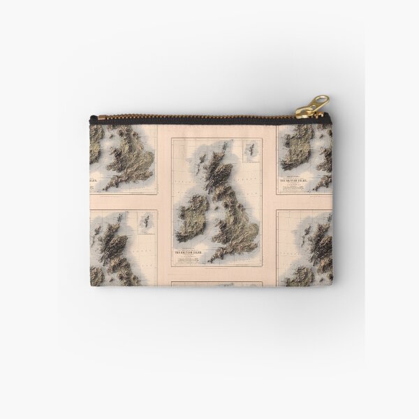 Item preview, 1852 United Kingdom and Ireland Vintage Relief 3D Map digitally-rendered designed and sold by ThinkAboutMaps.
