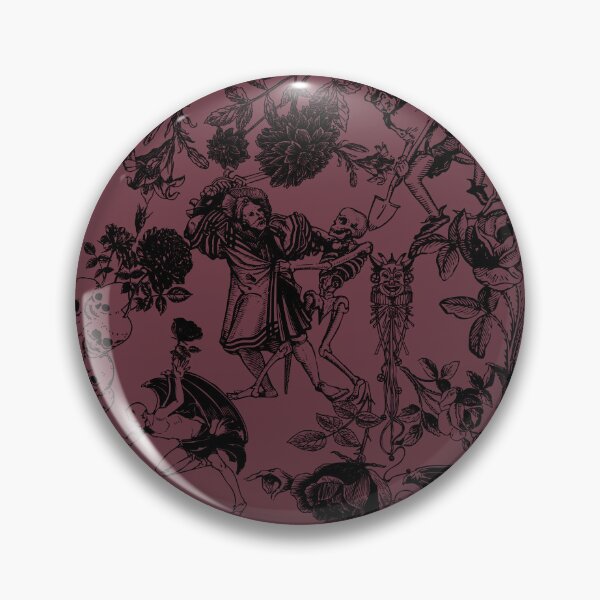 Item preview, Demons N' Roses Toile in Goth Reddish Purple + Black designed and sold by YesterdayColl.