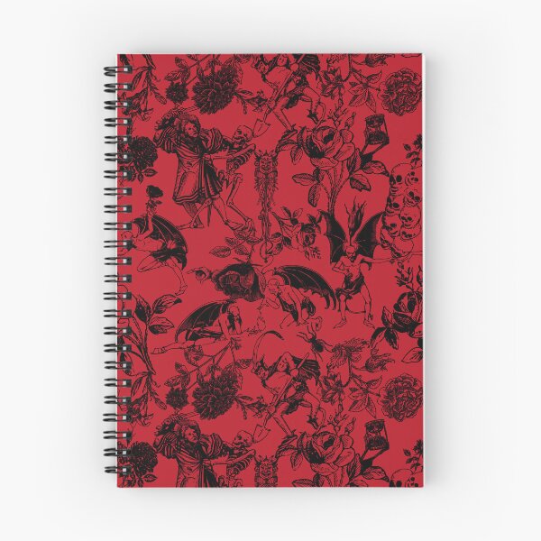 Item preview, Demons N' Roses Toile in Blood Red + Black designed and sold by YesterdayColl.