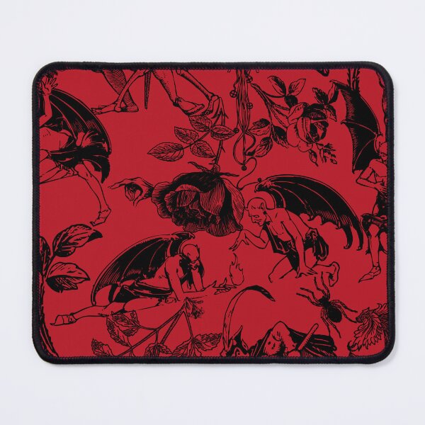 Item preview, Demons N' Roses Toile in Blood Red + Black designed and sold by YesterdayColl.
