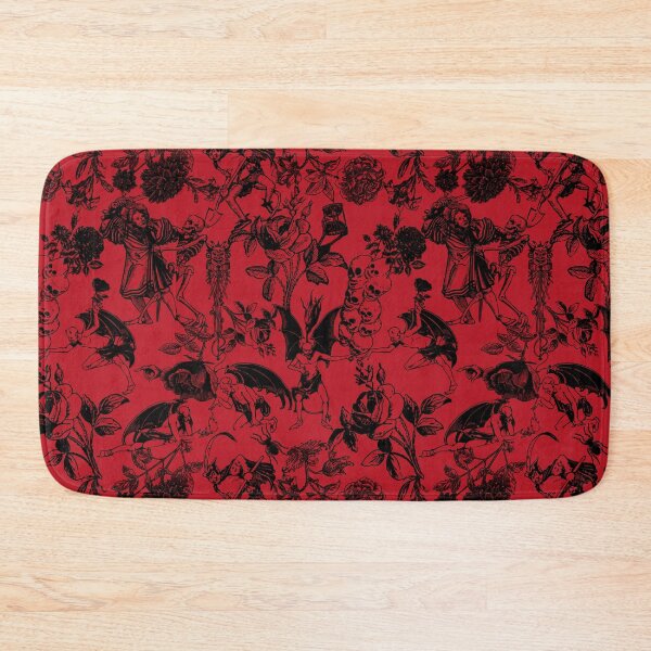 Item preview, Demons N' Roses Toile in Blood Red + Black designed and sold by YesterdayColl.