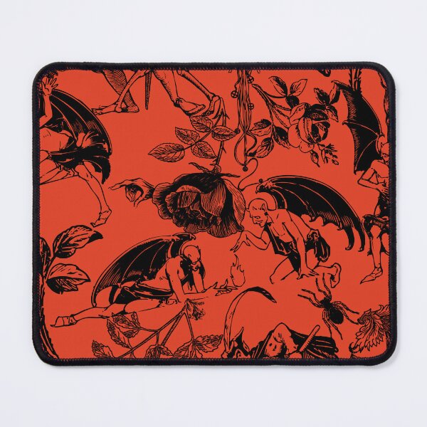 Item preview, Demons N' Roses Toile in Halloween Orange + Black designed and sold by YesterdayColl.