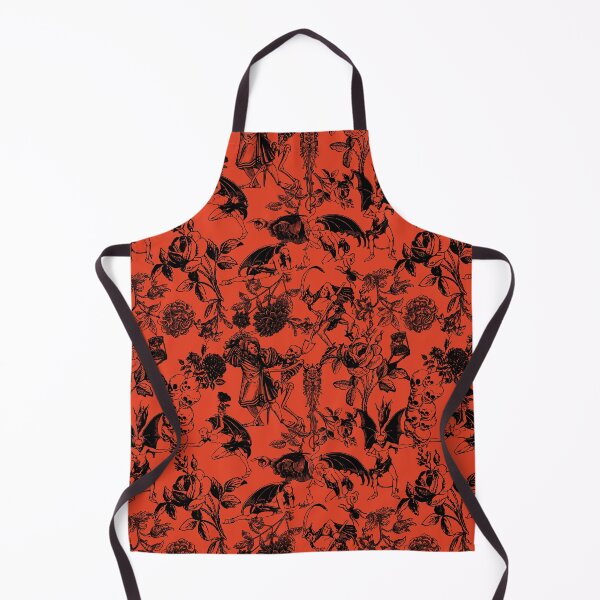 Item preview, Demons N' Roses Toile in Halloween Orange + Black designed and sold by YesterdayColl.