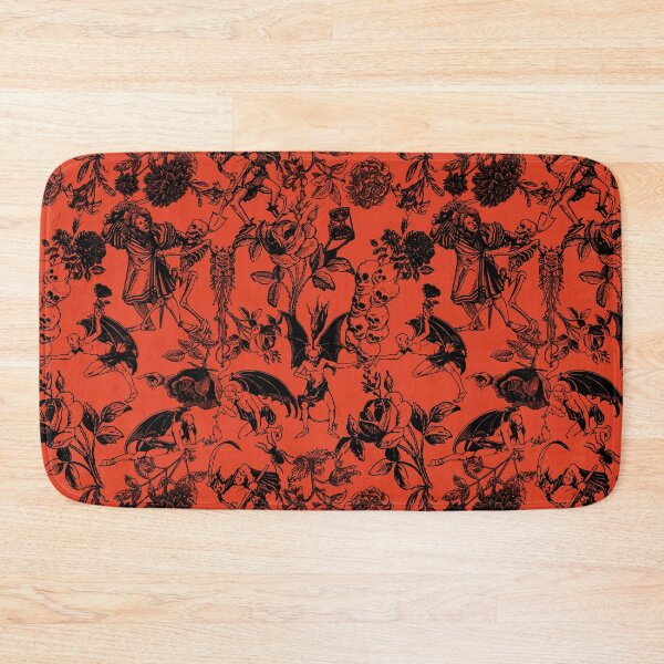 Item preview, Demons N' Roses Toile in Halloween Orange + Black designed and sold by YesterdayColl.