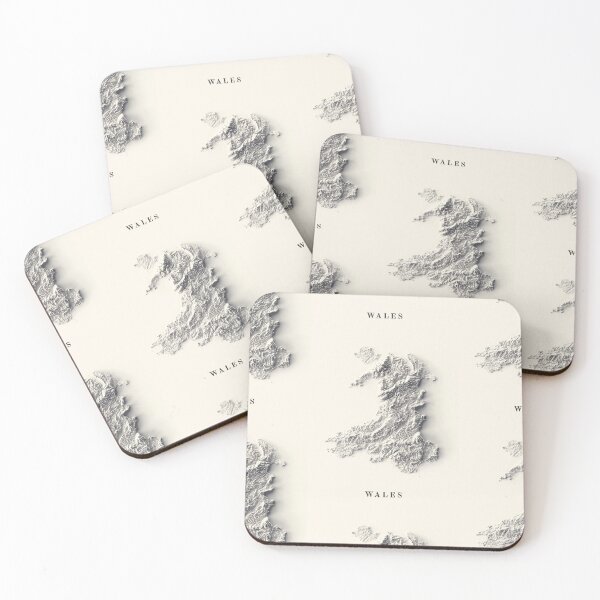 Item preview, Wales Shaded Relief 3D Map digitally-rendered designed and sold by ThinkAboutMaps.