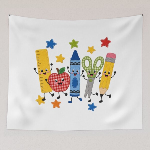 Item preview, Cute School Supplies Squad Patchwork - Back to School Teacher T-Shirt designed and sold by Evercrest Life.