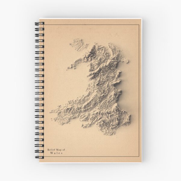 Item preview, Wales Shaded Relief 3D Map digitally-rendered designed and sold by ThinkAboutMaps.
