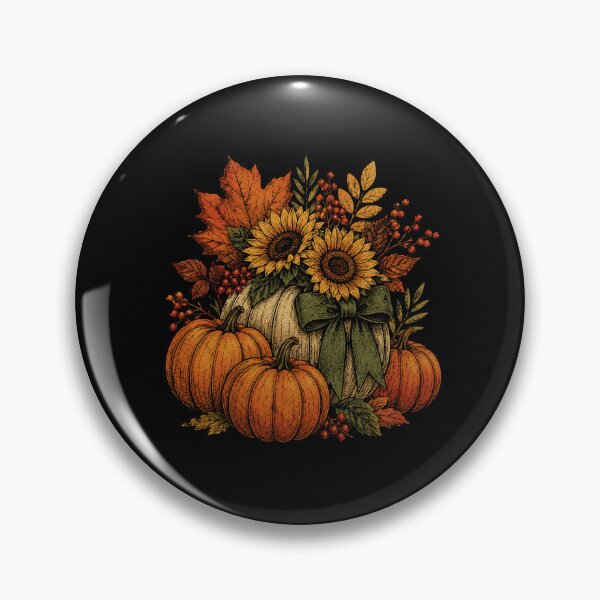 Item preview, Vintage Autumn Pumpkins Sunflowers Harvest Botanical Retro  designed and sold by Moizento.