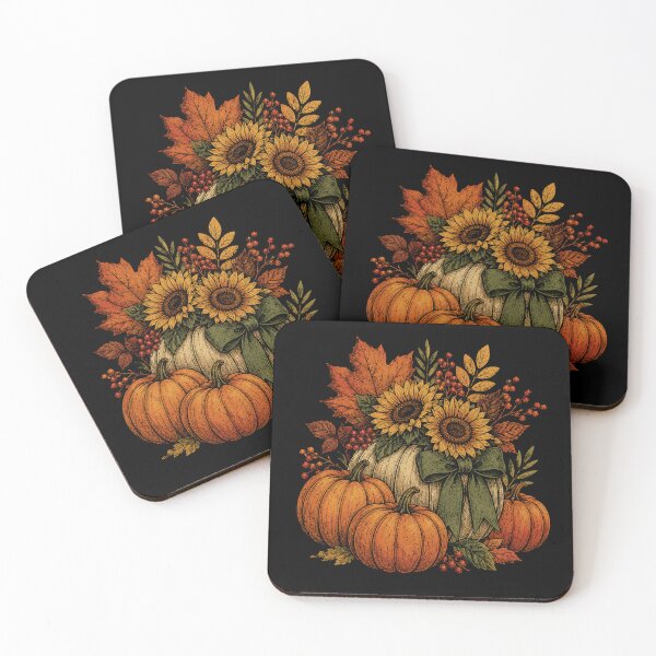 Item preview, Vintage Autumn Pumpkins Sunflowers Harvest Botanical Retro  designed and sold by Moizento.