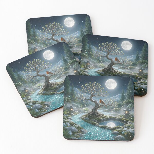 Item preview, March Aquamarine Zen Garden – Robin Moon Crystal Art designed and sold by Roanemermaid.