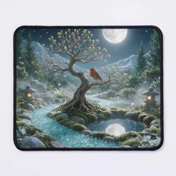 Item preview, March Aquamarine Zen Garden – Robin Moon Crystal Art designed and sold by Roanemermaid.