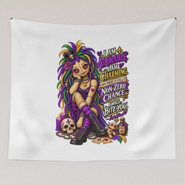 Item preview, Non-Zero Chance I Will Bite You | Voodoo Doll Humor Art designed and sold by BrokenCompassCo.