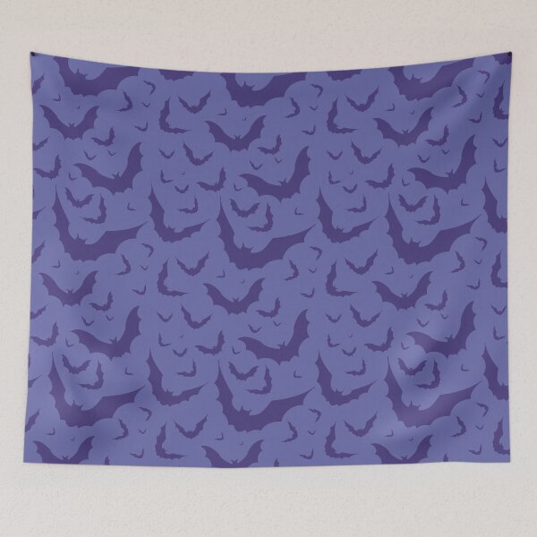 Item preview, Bat Attack in Tonal Potion Purple + Periwinkle designed and sold by YesterdayColl.