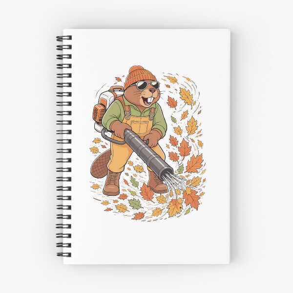 Item preview, Autumn Leaf Blower— Cool Beaver in Overalls with Blower designed and sold by Krasnovaovaova.