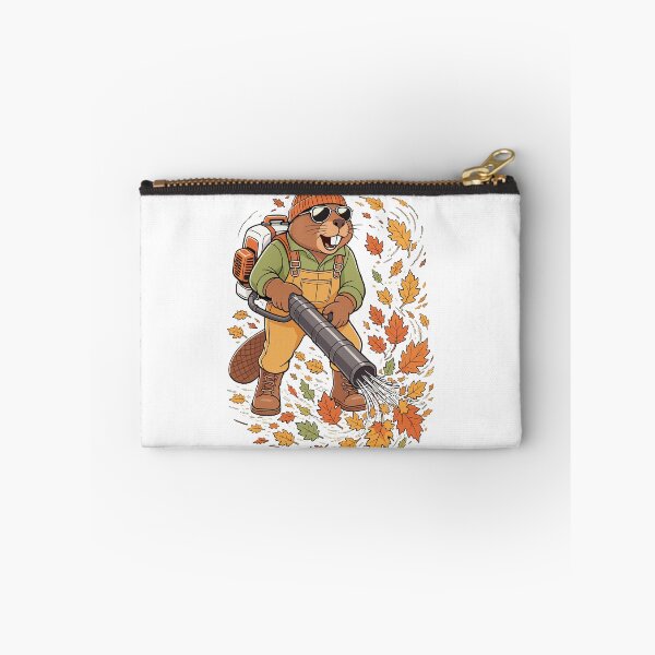 Item preview, Autumn Leaf Blower— Cool Beaver in Overalls with Blower designed and sold by Krasnovaovaova.