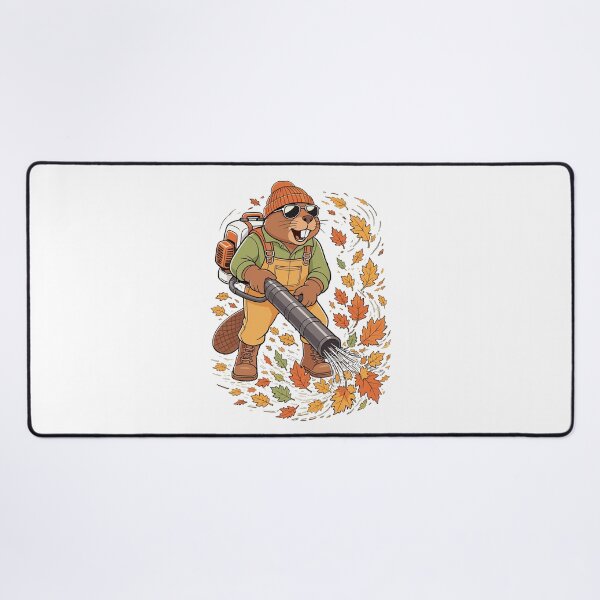 Item preview, Autumn Leaf Blower— Cool Beaver in Overalls with Blower designed and sold by Krasnovaovaova.