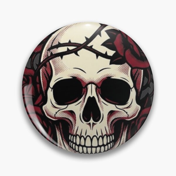 Item preview, Skull with roses designed and sold by conamor-bymel.