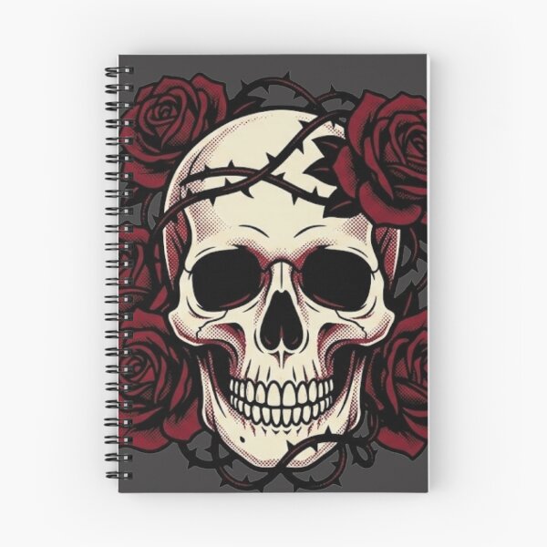 Item preview, Skull with roses designed and sold by conamor-bymel.