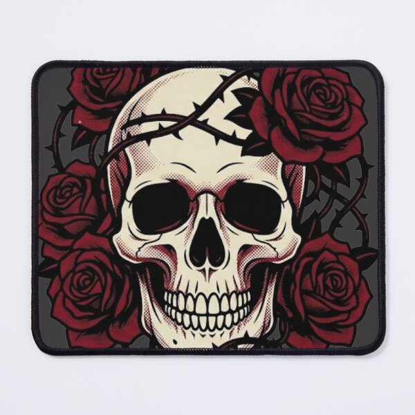 Item preview, Skull with roses designed and sold by conamor-bymel.