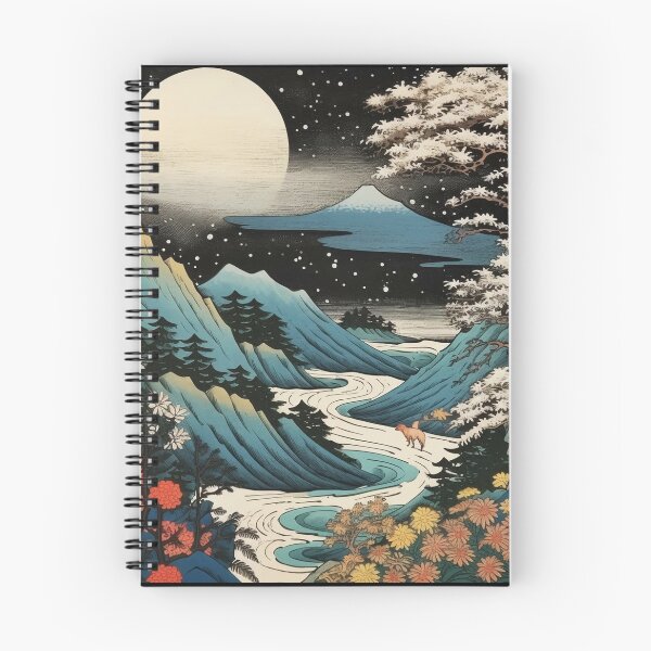 Item preview, Japanese Moonlit Garden Woodblock Landscape designed and sold by BrandonArtWorld.