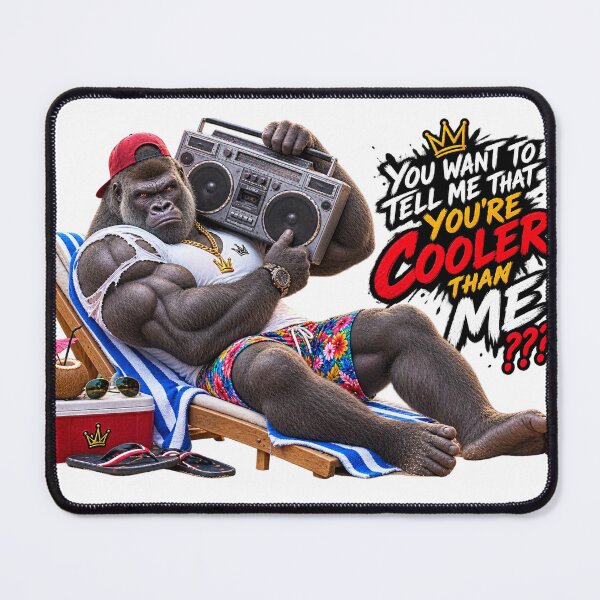 Item preview, Cooler Than Me? Retro Gorilla designed and sold by JoyNestArt.