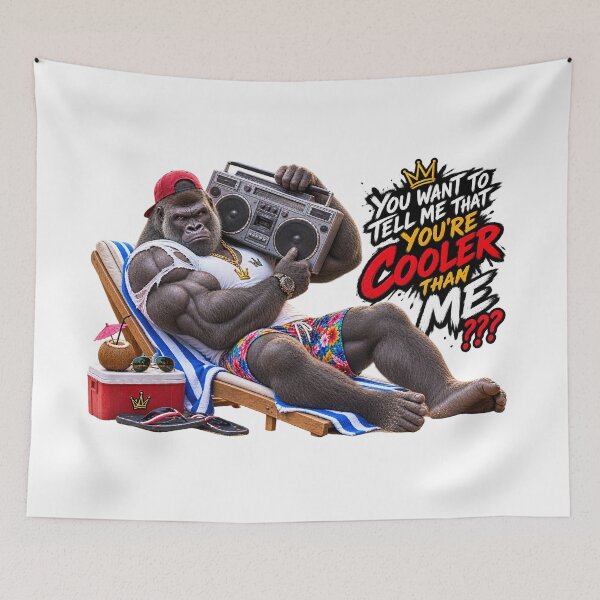 Item preview, Cooler Than Me? Retro Gorilla designed and sold by JoyNestArt.