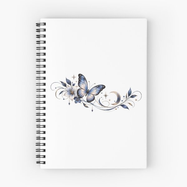 Item preview, Celestial Blue Butterfly Moon Floral – Mystical Boho Fantasy Design – Ethereal Blue Butterfly Moon & Flowers designed and sold by ArtSculpt.