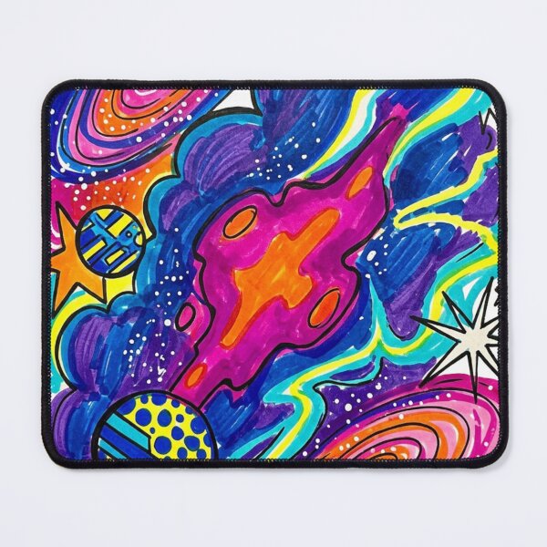 Item preview, Retro Psychedelic Neon Space Trip designed and sold by JonelleTshirts.