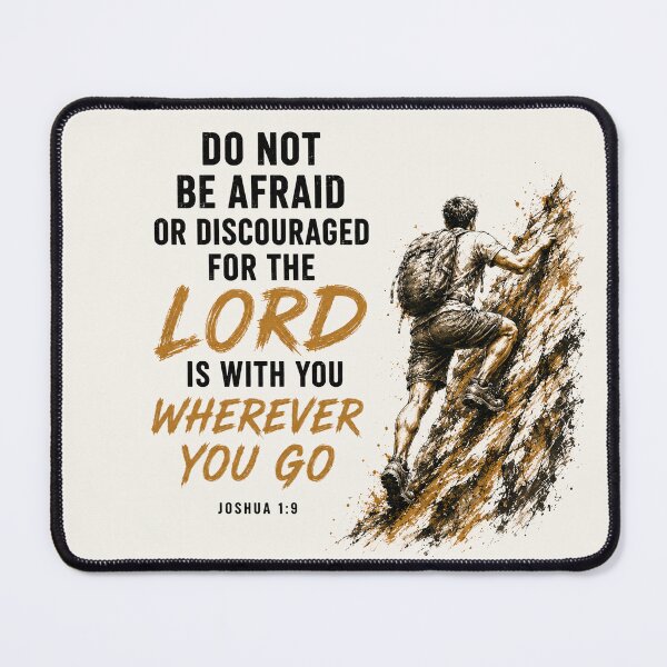 Item preview, Do Not Be Afraid Christian Climbing Art designed and sold by ColinaDesignsStudio.