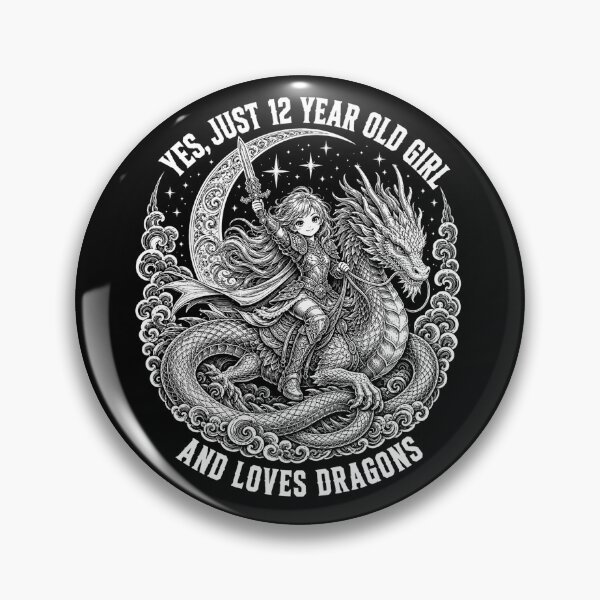Item preview, Yes Just 12 Year Old Girl And Loves Dragons Funny Birthday designed and sold by elkotbey.
