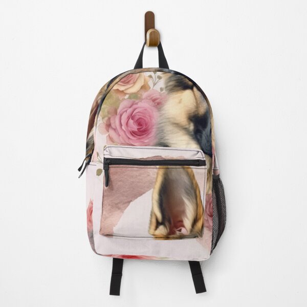 Item preview, German Shepherd Roses Heart Dog Portrait designed and sold by BrandonArtWorld.