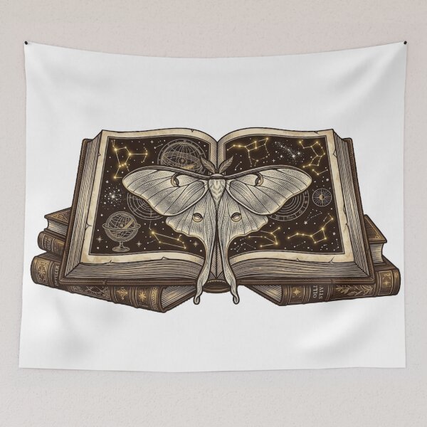 Item preview, Moon Moth and Astronomy - Dark Academia designed and sold by conamor-bymel.