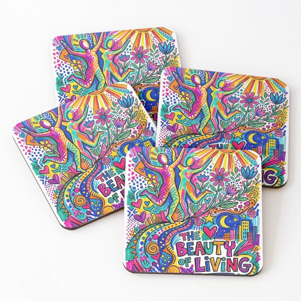 Item preview, The Beauty of Living - Vibrant and Positive Doodle Art designed and sold by JonelleTshirts.