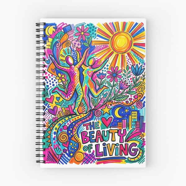 Item preview, The Beauty of Living - Vibrant and Positive Doodle Art designed and sold by JonelleTshirts.