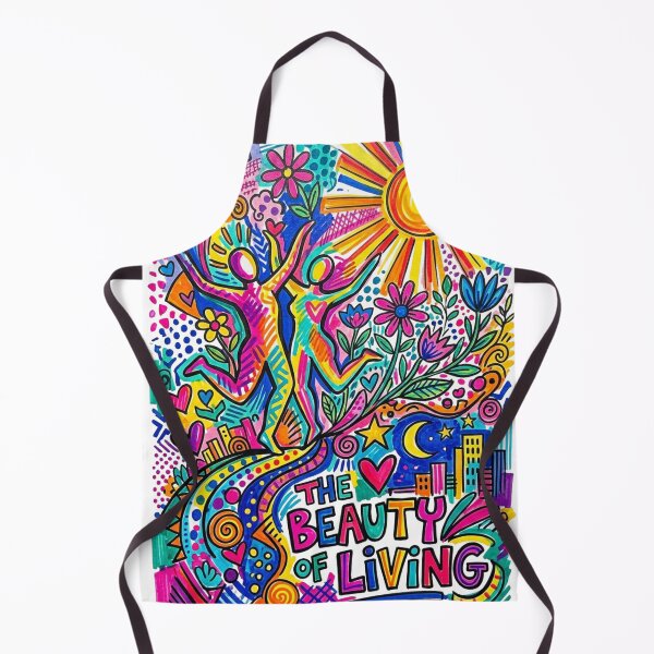 Item preview, The Beauty of Living - Vibrant and Positive Doodle Art designed and sold by JonelleTshirts.