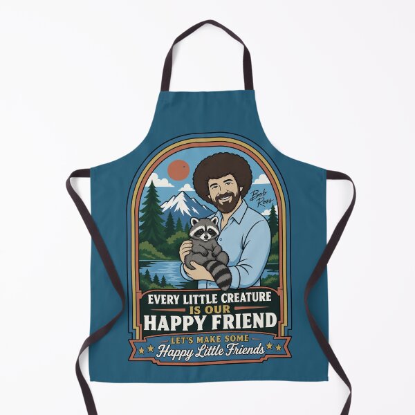 Item preview, Bob Ross Happy Little Raccoon Wildlife Art designed and sold by karamram.