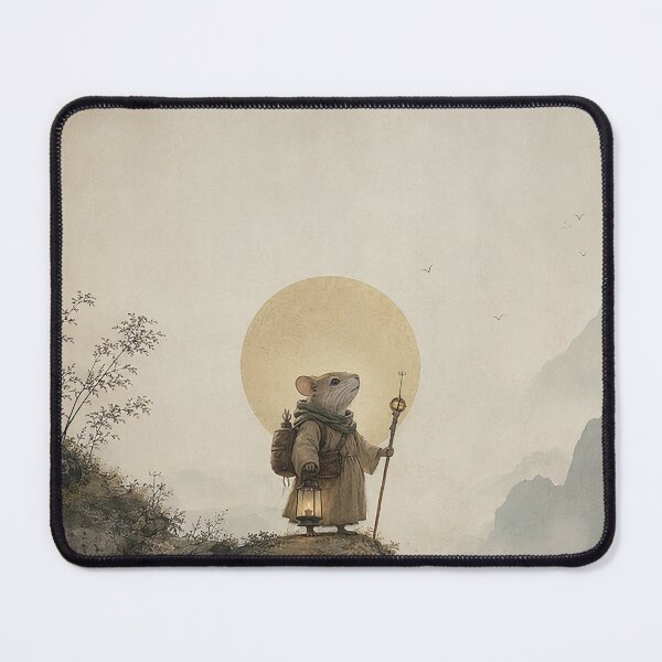 Item preview, The Quiet Pilgrim – Symbolic Mouse Traveler & Lantern designed and sold by SacredLensV.