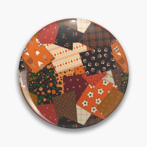 Item preview, Cottagecore Fall Patchwork Fabric designed and sold by YesterdayColl.