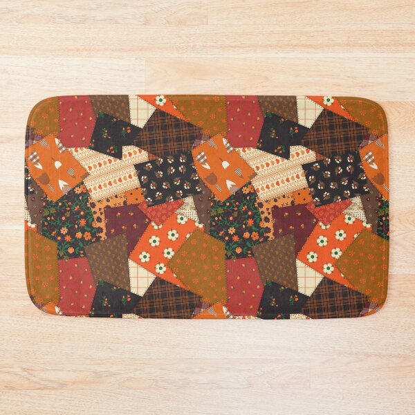 Item preview, Cottagecore Fall Patchwork Fabric designed and sold by YesterdayColl.