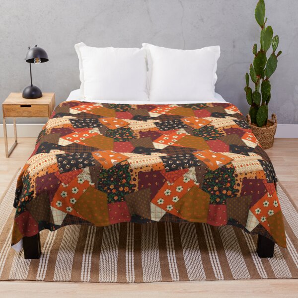 Item preview, Cottagecore Fall Patchwork Fabric designed and sold by YesterdayColl.